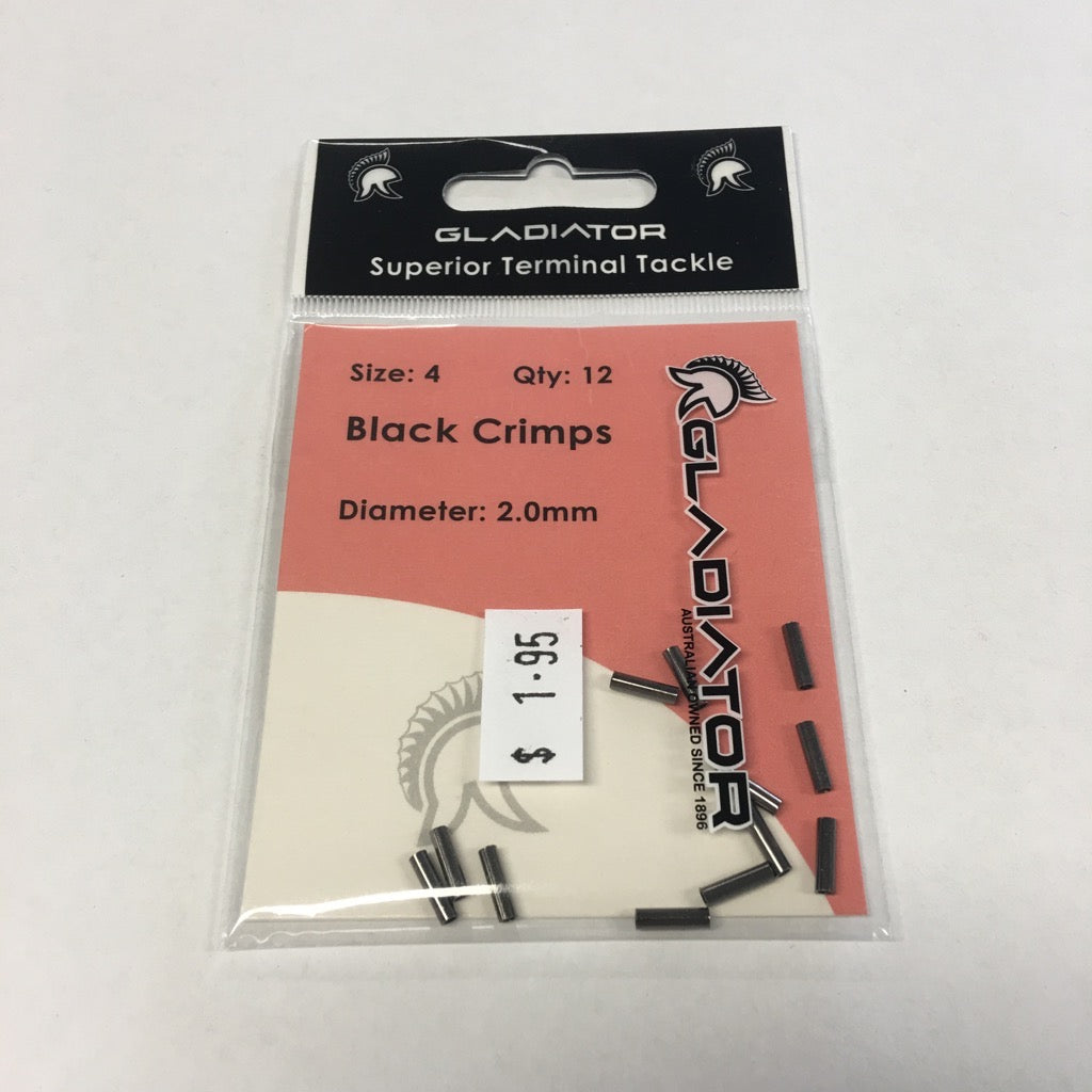 GLADIATOR BLACK CRIMPS QTY 12