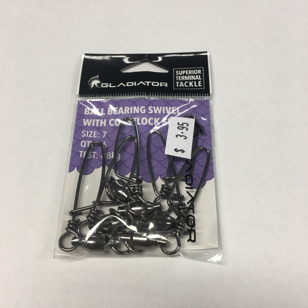 GLADIATOR BALL BEARING SWIVEL WITH COASTLOCK SNAP