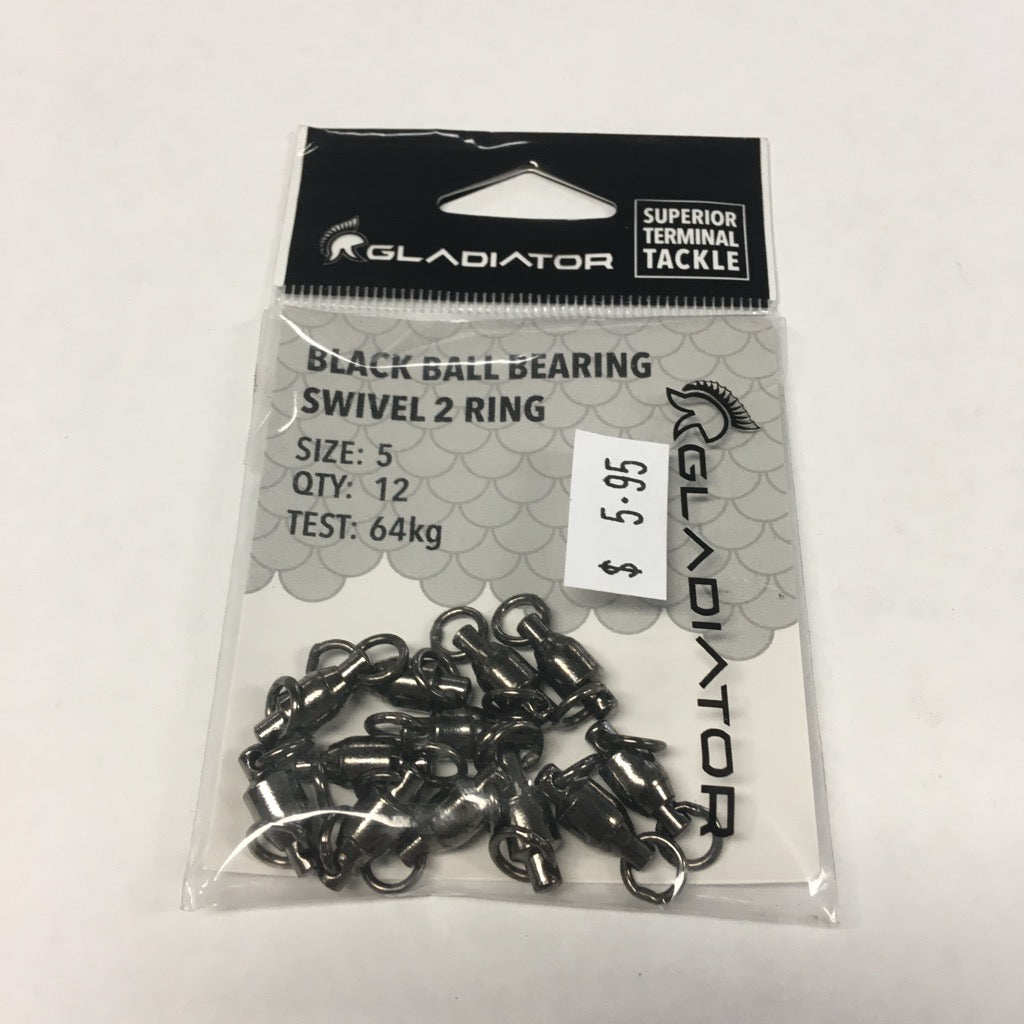 GLADIATOR BLACK BALL BEARING SWIVEL 2 RING
